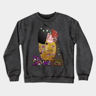 Kokeshis Lesbians The kiss of Klimt Crewneck Sweatshirt